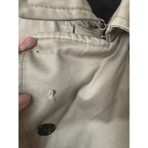 BANANA REPUBLIC Double-Breasted Belted Lined Trench Coat Sze S Khaki Classic EUC - Picture 8 of 15